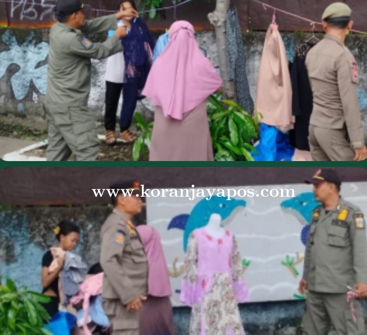 Satpol-PP Semper Barat Melaksanakan Penertiban Pedagang Liar Dilahan Fasum