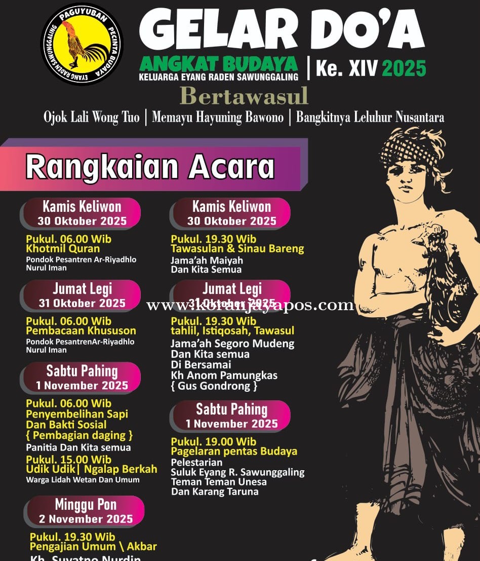 Gelar Doa dan Angkat Budaya Eyang Raden Sawunggaling 2025 Siap Digelar, Angkat Spirit Leluhur Nusantara